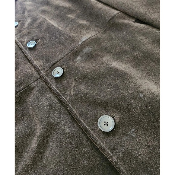 J.Crew Mens Brown Suede Leather Jacket L Preppy Outdoor Quilted Fall Coat Hiking - Picture 5 of 14